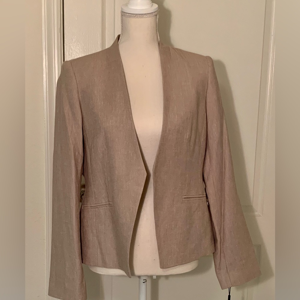 Calvin Klein Women’s Petite Linen Blend Blazer